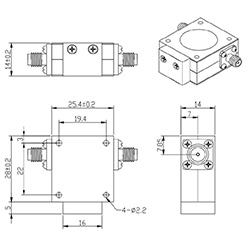 HS-18dB 100W Isolator With SMA type (3-6G)